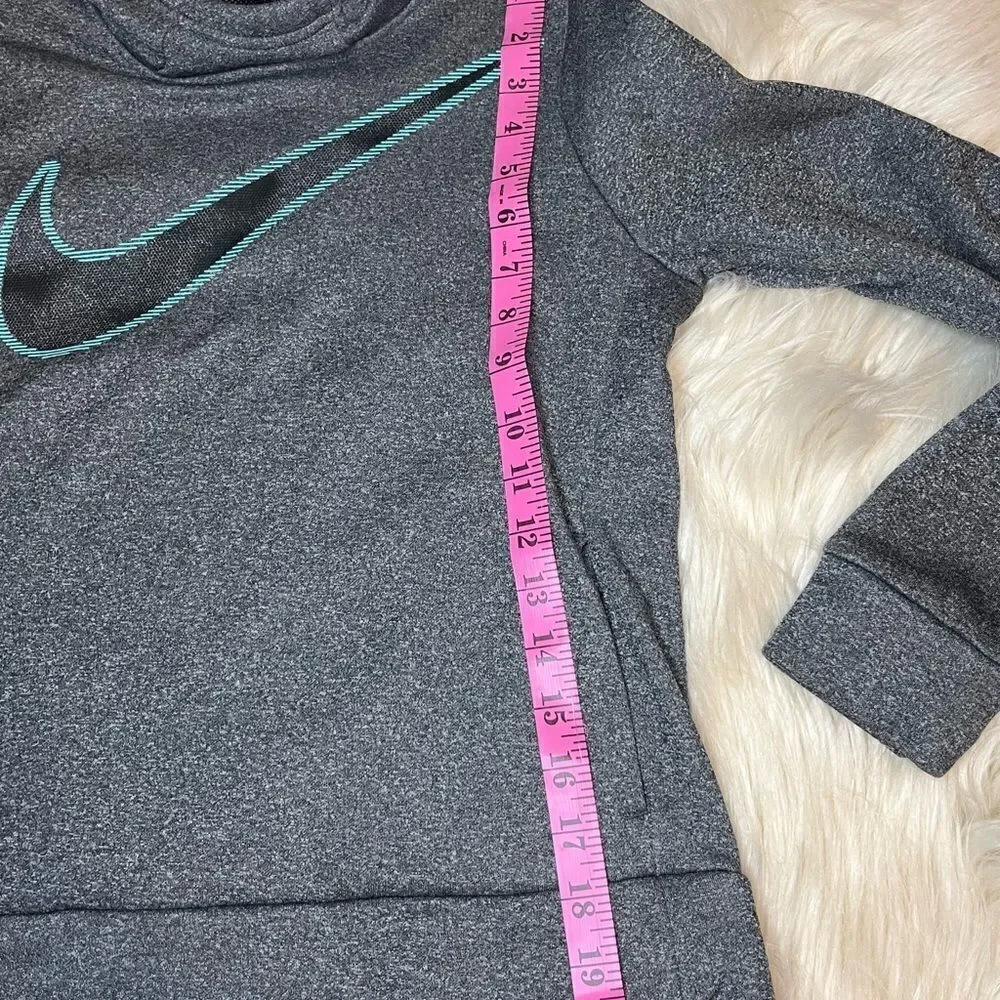 Nike dri fit heather grey hoodie sz youth medium